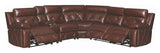 Chester Chocolate Leather 6pc Power Reclining Sectional - 603440PP by Coaster