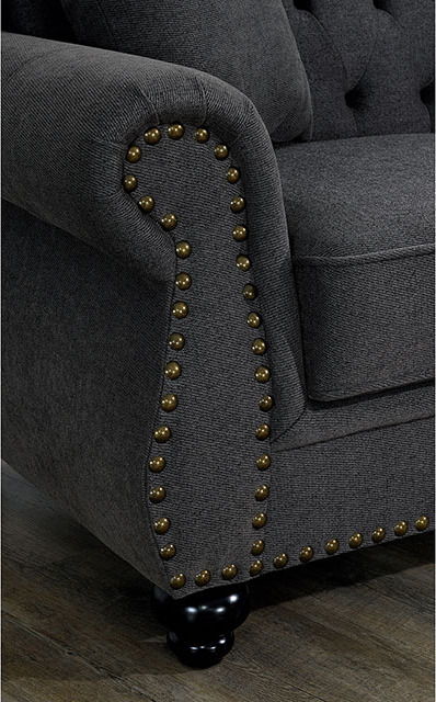 Ewloe - Sofa & Loveseat - Dark Gray - Home Elegance USA