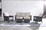 outdoor wicker sectional sofa set 1S+1S+3S0