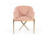 Modrest Mancos Modern Pink Velvet Accent Chair - Home Elegance USA