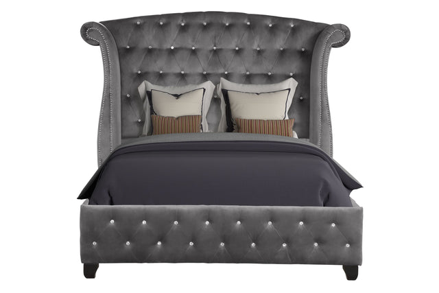 Sophia Queen Bed Gray - Home Elegance USA