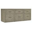 Linville Falls Credenza 72-Inch Top with 3 Small File Cabinets – Hooker Furniture