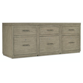 Linville Falls Credenza 72-Inch Top with 3 Small File Cabinets – Hooker Furniture