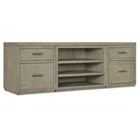 Linville Falls Credenza 84-Inch Top with Files & Open Cabinet – Hooker Furniture