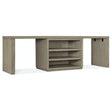 Linville Falls Desk 96-in Top with Open Cabinet and 2 Leg Panels – Hooker Furniture