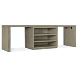 Hooker Furniture Linville Falls Desk With Open Cabinet And 2 Legs - 96"