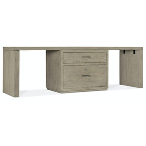Linville Falls Desk 96-in Top with Lateral File and 2 Legs – Hooker Furniture