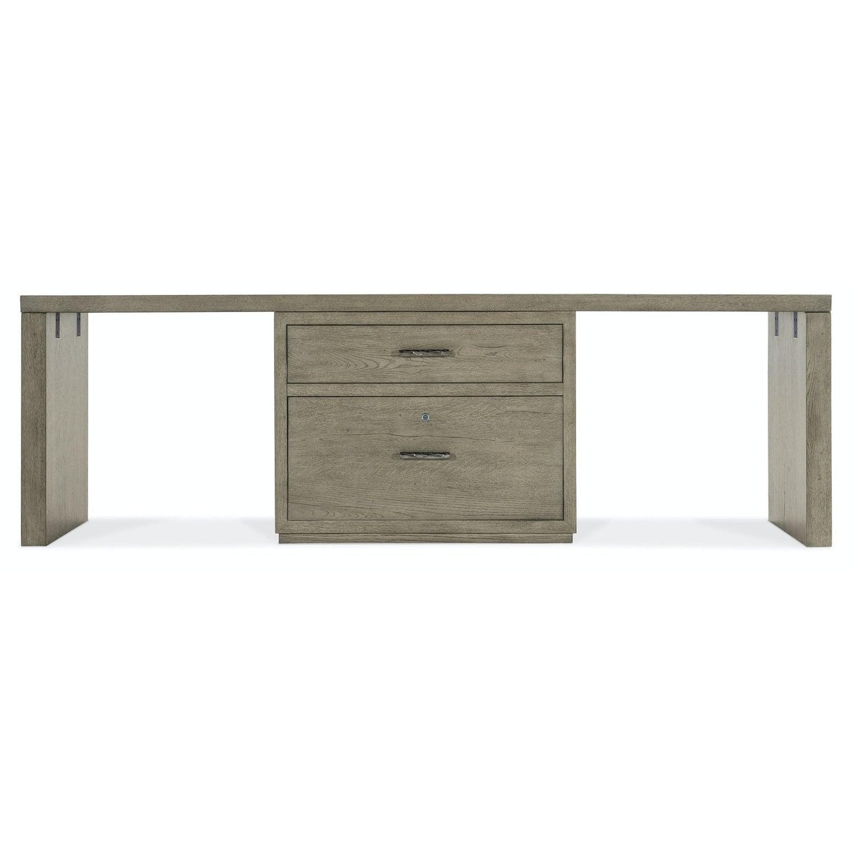 Hooker Furniture Linville Falls Desk With Lateral File And 2 Legs - 96"