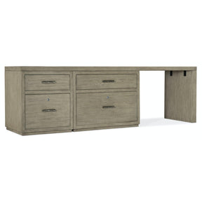Linville Falls Desk 96-in Top with Small File, Lateral File, and Leg – Hooker Furniture