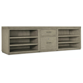 Linville Falls Credenza 96-Inch Top with Small File & Open Cabinets – Hooker Furniture