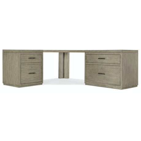 Hooker Furniture Linville Falls Corner Combo Desk With Lateral And Small Files