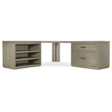 Hooker Furniture Linville Falls Corner Combo Desk With Open Cabinet And Lateral File