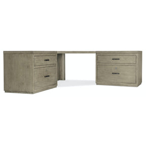 Linville Falls Corner Desk with 2 Lateral Files and 2 36-in Tops – Hooker Furniture
