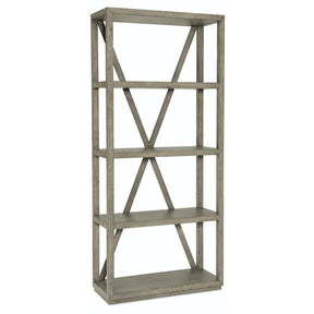 Linville Falls Wisemans View Etagere in Oak Veneers Mink Finish – Hooker Furniture