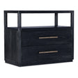 Linville Falls Shou Sugi Ban Two-Drawer Nightstand Shadow Black – Hooker Furniture