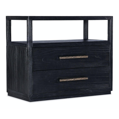 Hooker Furniture Linville Falls Shou Sugi Ban Two Drawer Nightstand