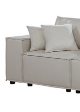 Jenson Modular Sectional Sofa in Beige Linen - Home Elegance USA