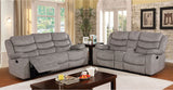 Castleford - Sofa With 2 Recliners - Light Gray - Home Elegance USA