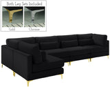 Julia - Modular Sectional 5 Piece - Black - Home Elegance USA