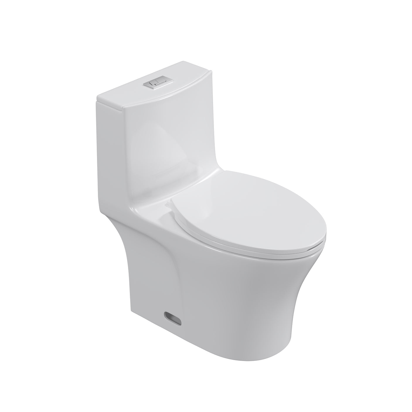 One-Piece Toilet 1.1GPF/1.6 GPF Siphon Jet Dual Flushing with Toilet Seat