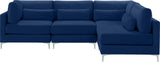 Julia - Modular Sectional 4 Piece - Navy - Home Elegance USA