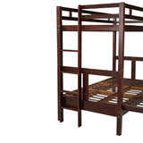 Twin over Full Bunk Bed,Down Bed can be Converted into Daybed,Espresso - Home Elegance USA