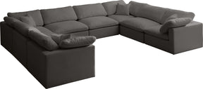Plush Cloud Modular Sectional Sofa in Grey Fabric – Customizable Comfort