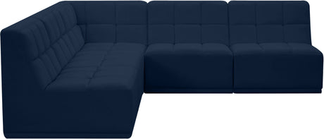 Relax - Modular Sectional 5 Piece - Navy - Home Elegance USA