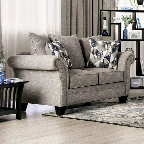 Shelly - Sofa & Loveseat - Gray - Home Elegance USA