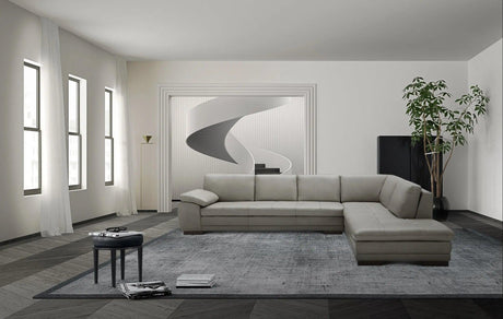 625 Italian Leather Sectional | J&M - 625 - Miami - Grey - SKU1754431131RHC - image - 5