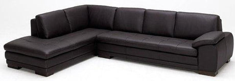 625 Brown Italian Leather Laf Sectional - 175443111 - Lhfc - Bw | J&M | Home Elegance USA