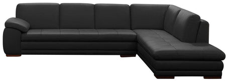 625 Black Italian Leather Raf Sectional - 17544311331 - Rhfc - Bk | J&M | Home Elegance USA