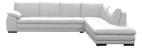 625 White Italian Leather Raf Sectional - 175443113331 - Rhfc - W | J&M | Home Elegance USA