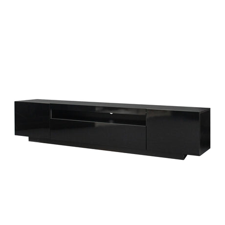 TV Cabinet Wholesale, Black TV Stand with Lights, Modern LED TV Cabinet with Storage Drawers, Living Room Entertainment Center Media Home Elegance USA