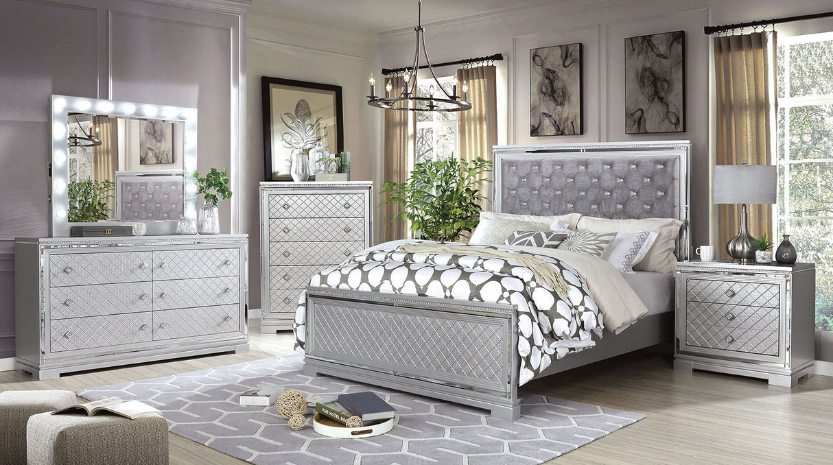 Belleterre - 5 Piece Queen Bedroom Set With 2 Nightstands - Home Elegance USA