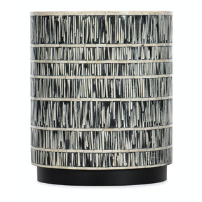 Melange Callum Round Accent Table Black Bone Inlay – Hooker Furniture