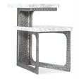 Melange Georgie Side Table Carrara Marble & Pewter – Hooker Furniture