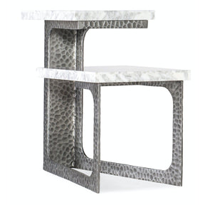 Melange Georgie Side Table Carrara Marble & Pewter – Hooker Furniture