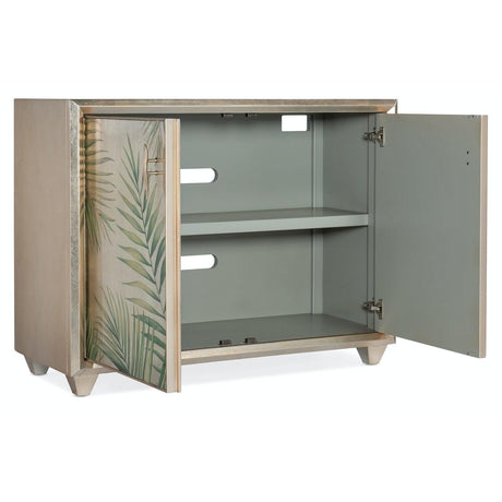 Melange Lets Be Fronds Two Door Chest in Gold Leaf | Hooker