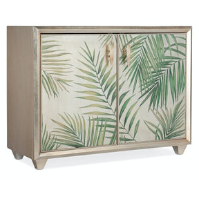 Melange Lets Be Fronds Two Door Chest in Gold Leaf | Hooker