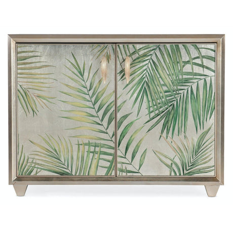 Melange Lets Be Fronds Two Door Chest in Gold Leaf | Hooker