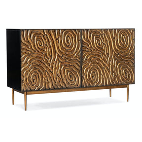 Melange Fingerprints Two Door Credenza in Bronze & Black – Hooker Furniture