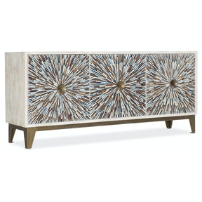 Melange Liberty Entertainment Console in Bone Inlay Finish – Hooker Furniture