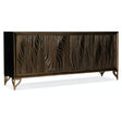 Melange Mountgomery Four Door Credenza in Dark Wood - Hooker Furniture