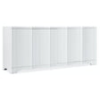 Melange Corinth Four-Door Entertainment Console in White Plaster Finish – Hooker Furniture
