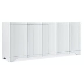 Melange Corinth Four-Door Entertainment Console in White Plaster Finish – Hooker Furniture