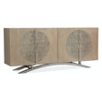 Melange Nolita Four-Door Entertainment Console in Champagne Finish – Hooker Furniture