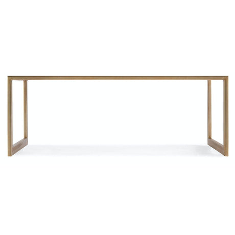 Hooker Furniture Melange Koi Rectangle Cocktail Table – Hand-Painted Koi Fish, Gold Leaf Metal Frame, Glass Top