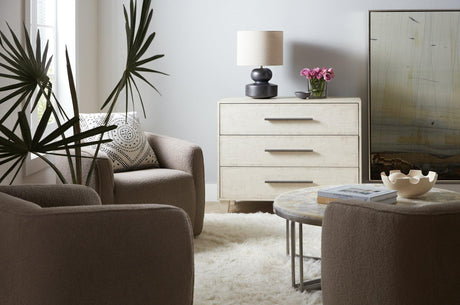 Melange Saffron Three Drawer Chest in Cream Finish - Hooker Furniture