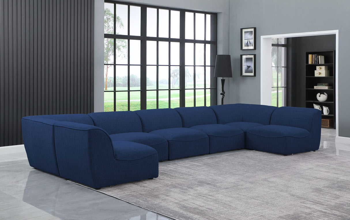 Miramar - Modular Sectional 7 Piece - Navy - Home Elegance USA